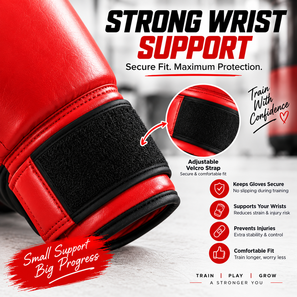 Sports Training Boxing Gloves with Padded Wrist Support for kids and adults too
