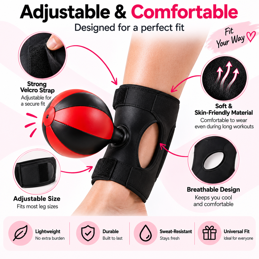 Inflatable Reflex Punching Bag Set with Leg Straps and Hand Air Pump for Fitness