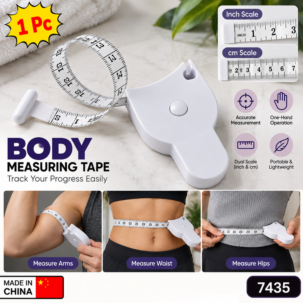 Body Measuring Tape – Retractable & Accurate for Fitness